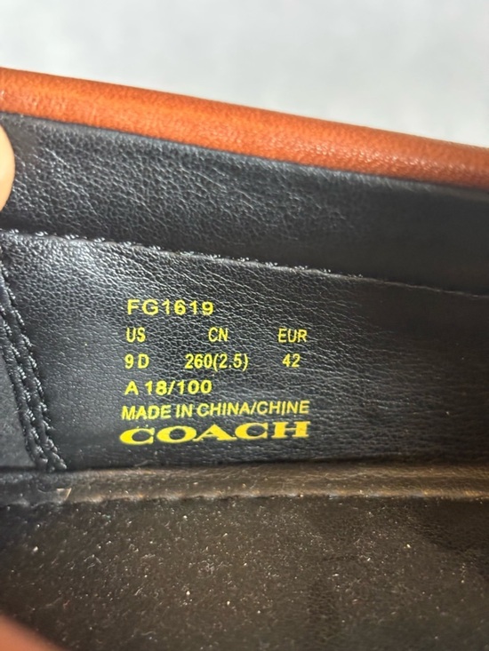 Coach Mott Varsity Leather Drive Loafers Slip On Shoes-Saddle Brown-Men Size 9D main image 9